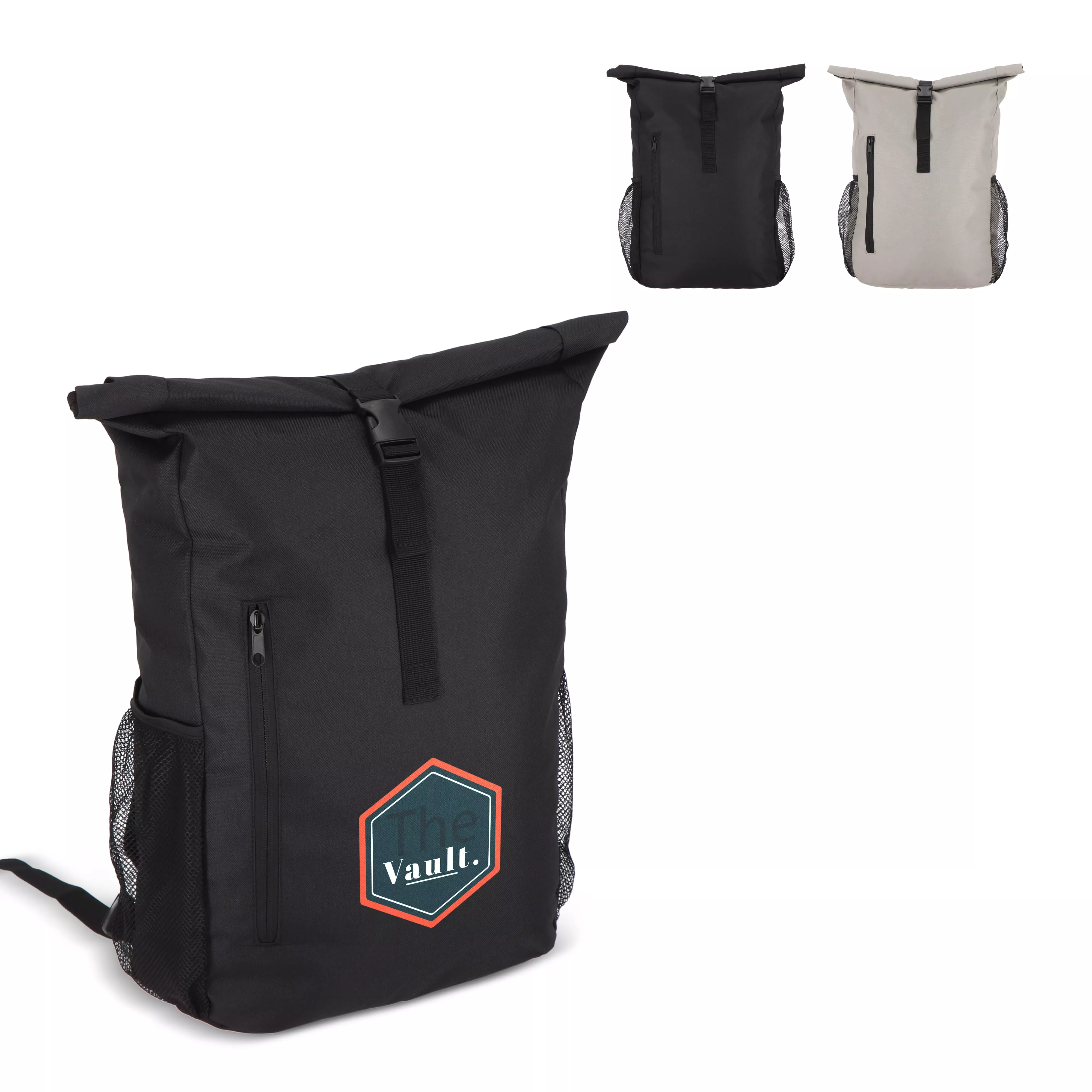 R-PET 600D Rolltop fietsrugzak 20L