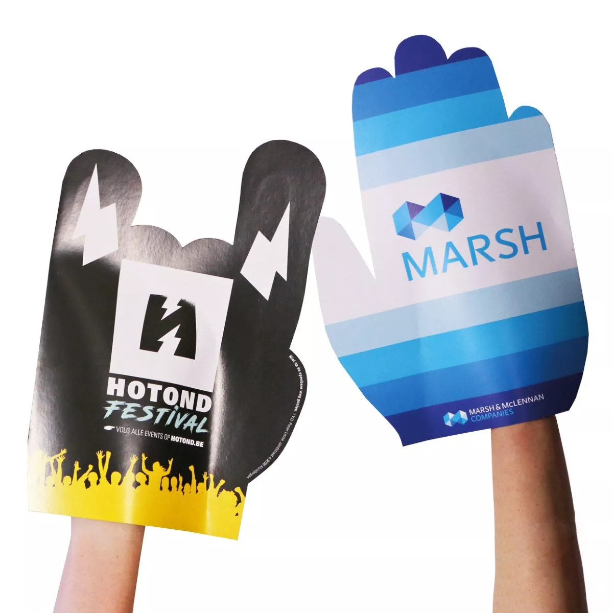 Kartonnen Zwaaihanden Bedrukken