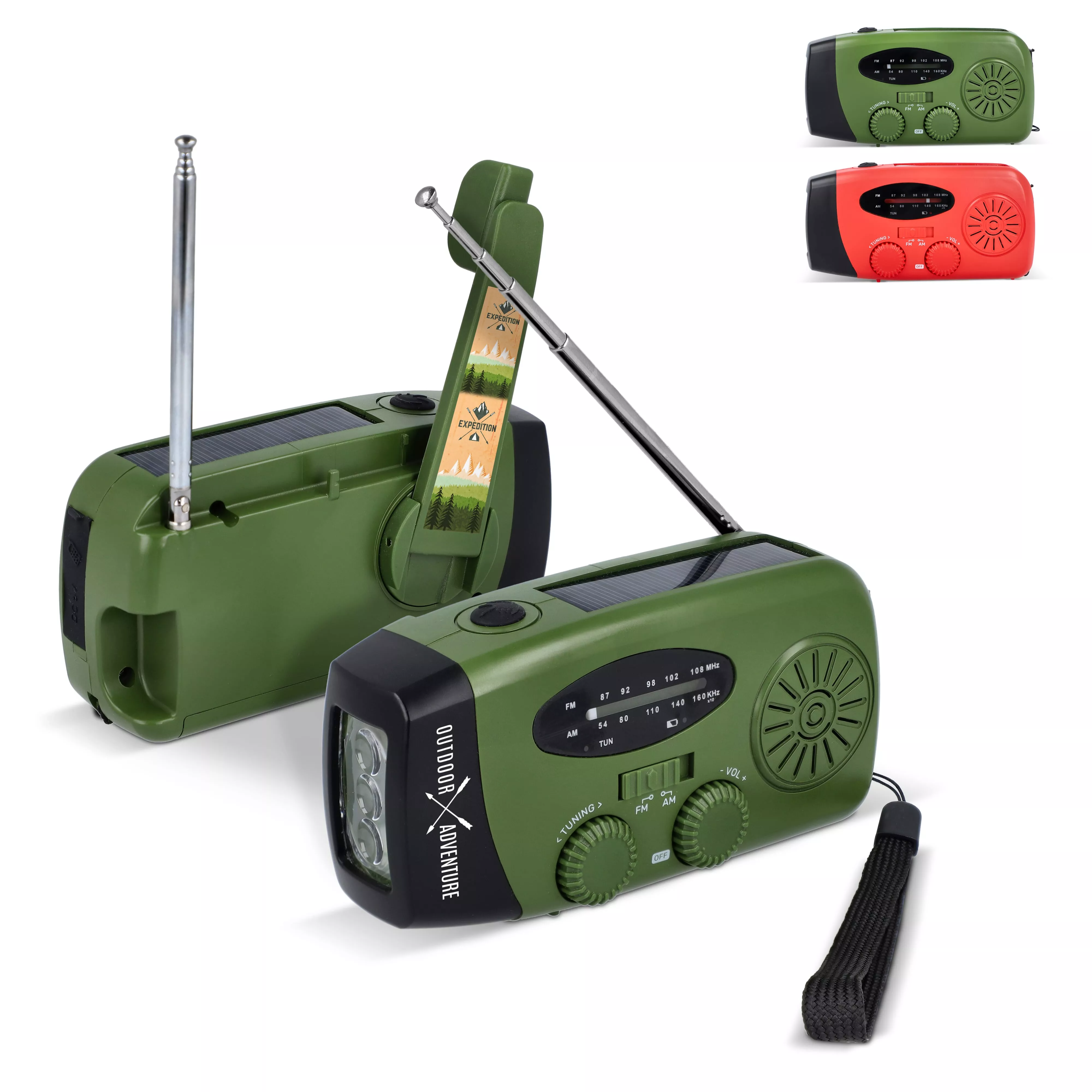 SafeSound Noodradio met Zonne-energie en Opwindbaar