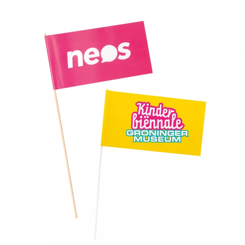 Papieren Vlaggetjes bedrukken 11,5 x 24 cm