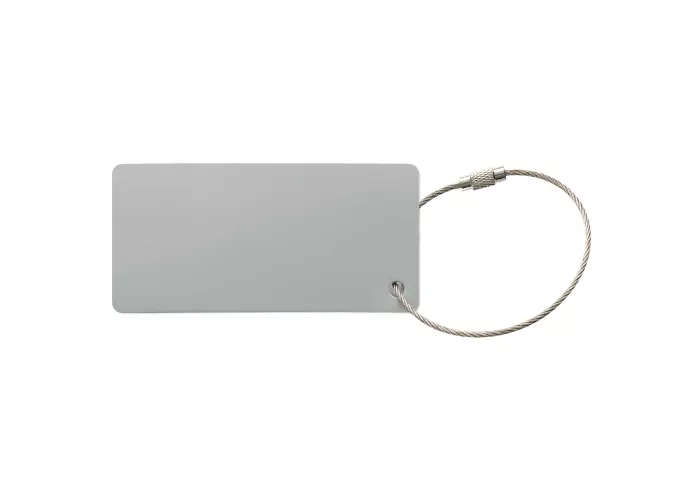Aluminium bagagelabel rechthoek