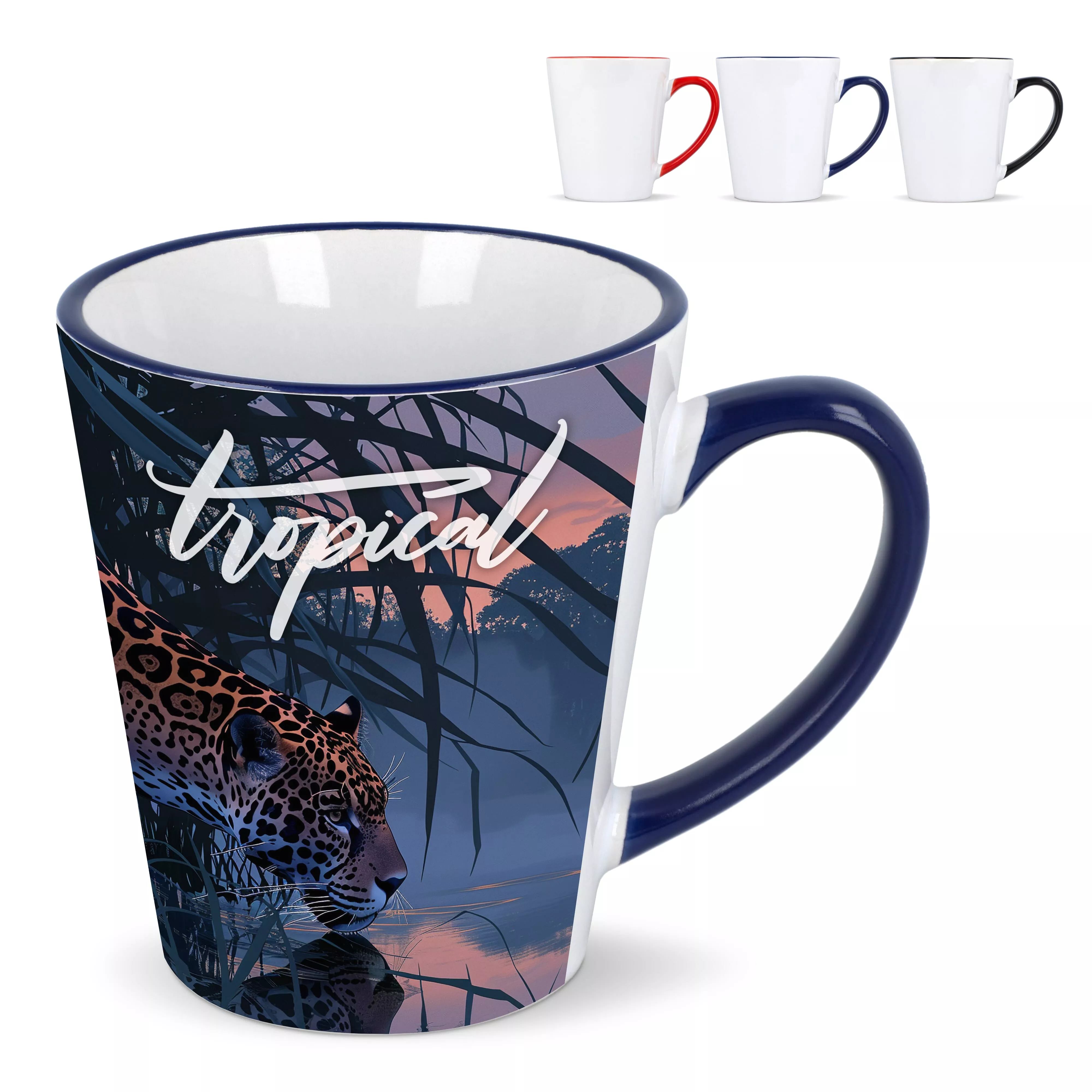 Mok subli Melbourne gekleurde rand & handvat 300ml