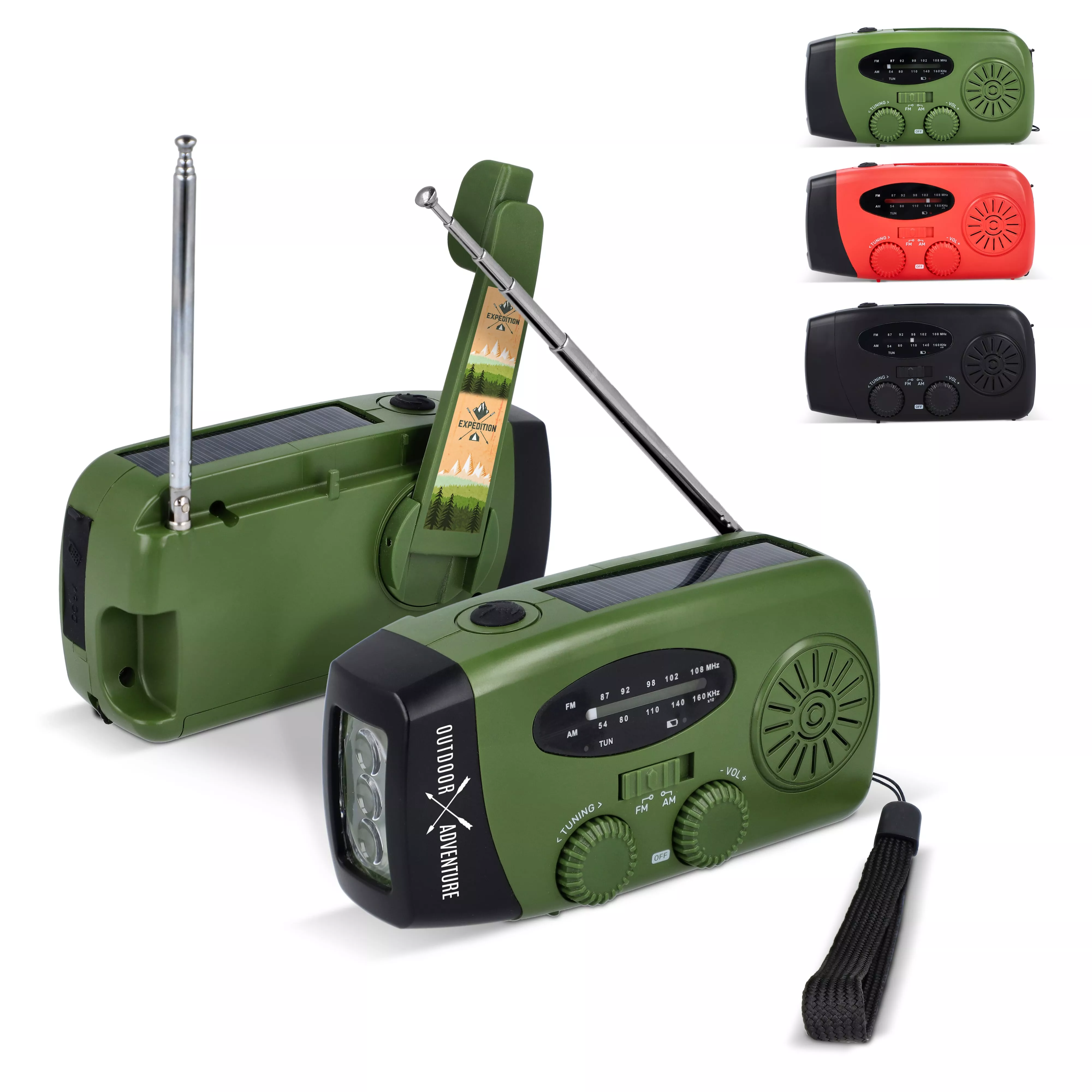 SafeSound Noodradio met Zonne-energie en Opwindbaar