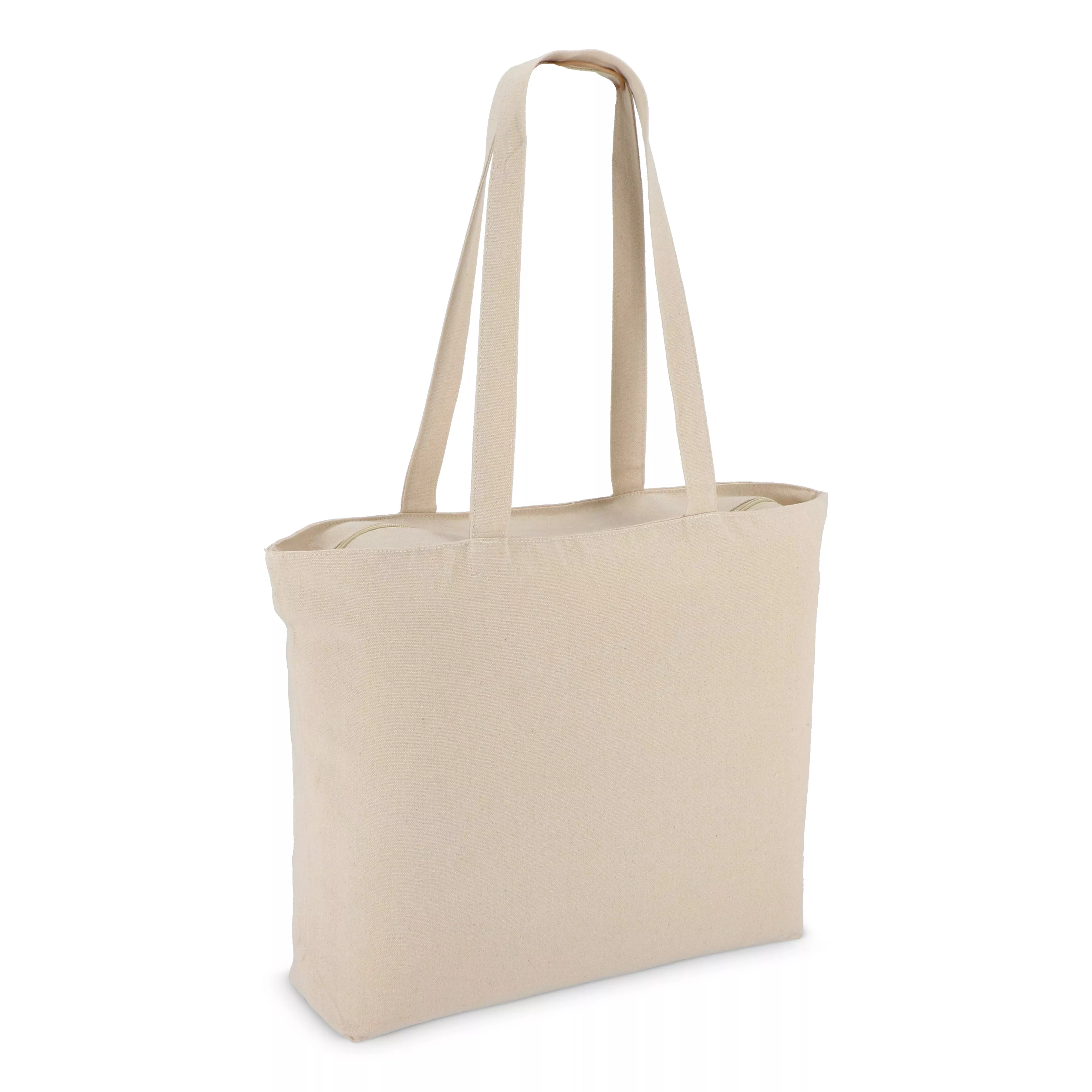 Katoen Tote met rits OEKO-TEX® 47 x 11 x 35cm 320g/m²