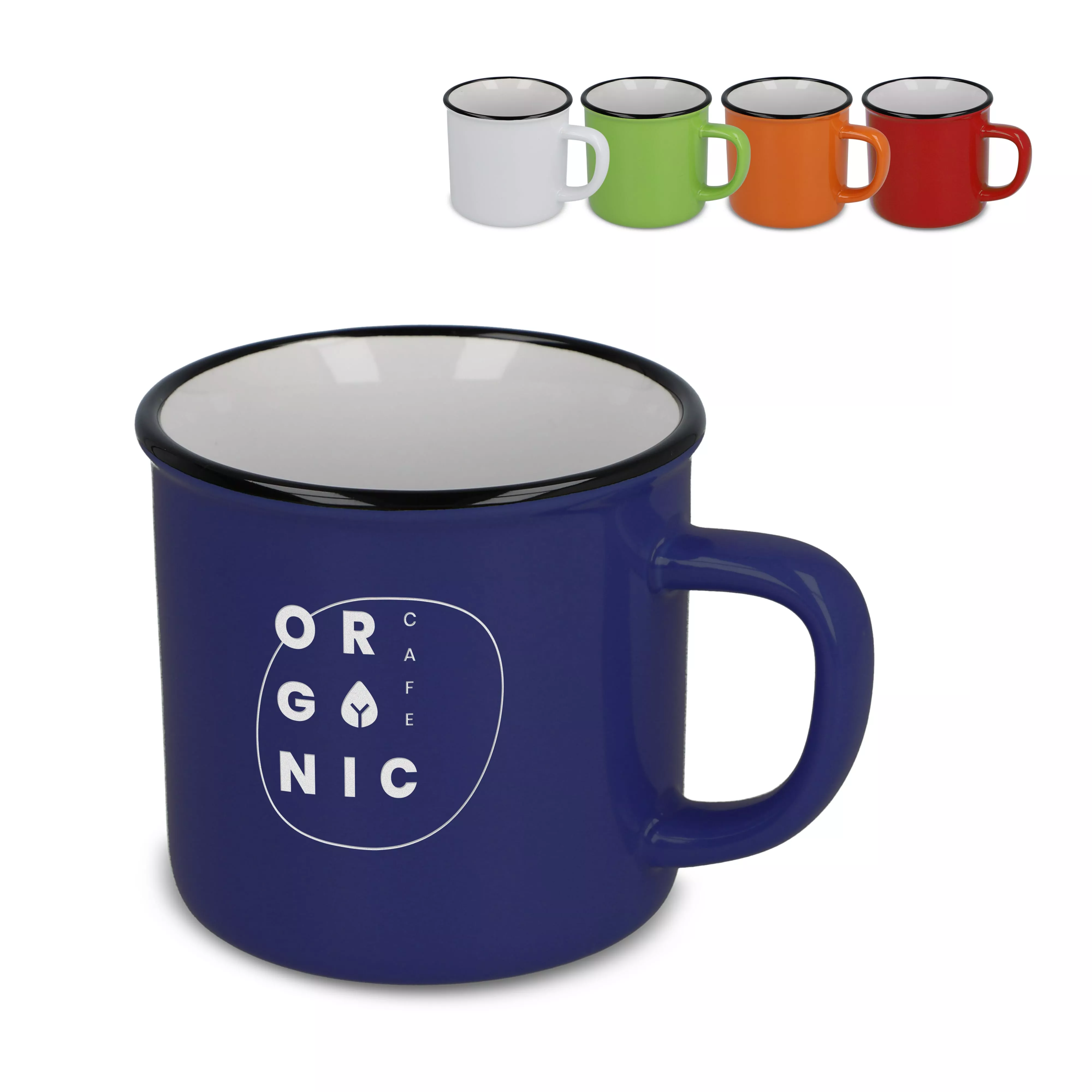 Keramische mok in emaille stijl 280ml