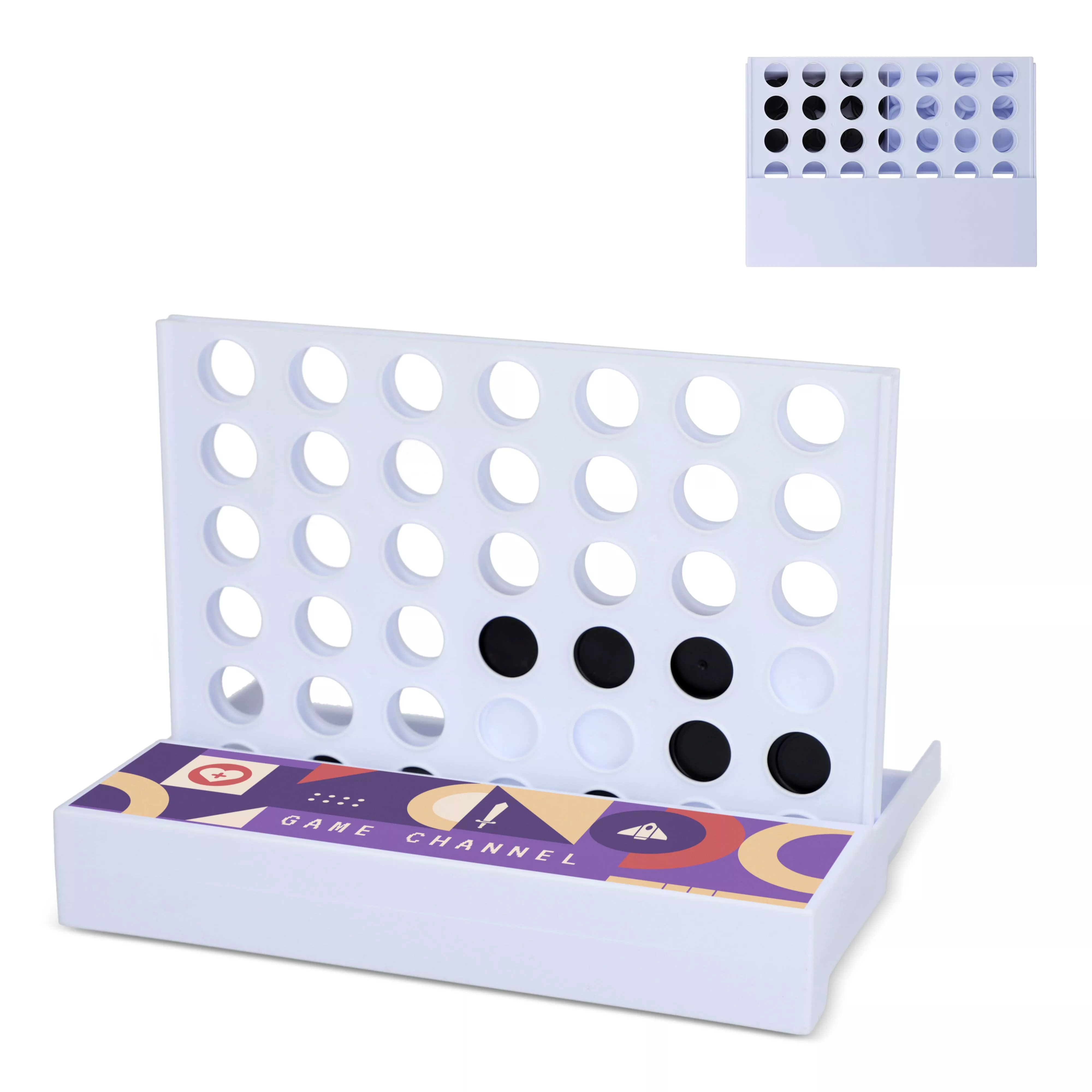 4 op een rij spel van gerecyclede materialen