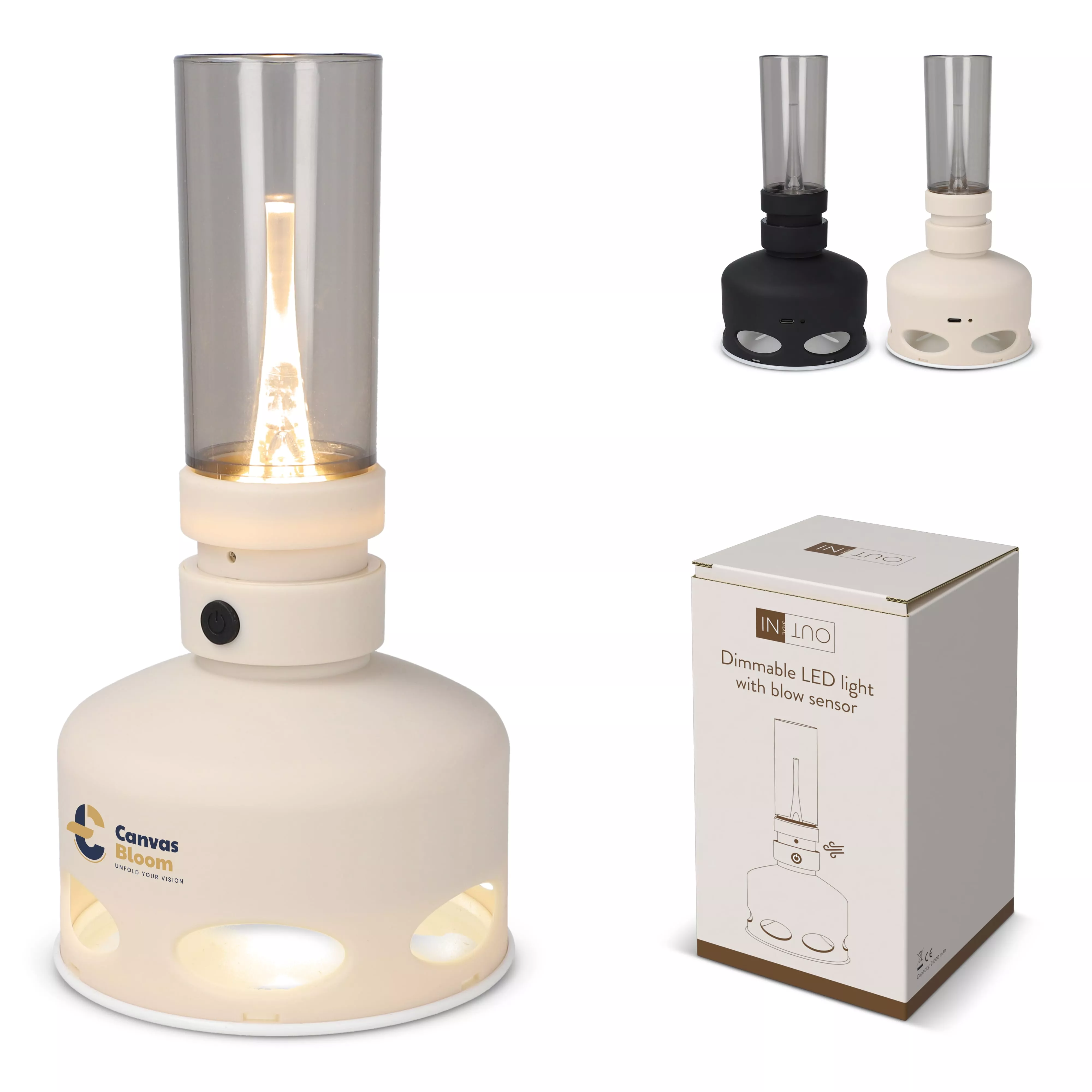 InSideOut Dimbare LED-lamp met (uit)blaassensor