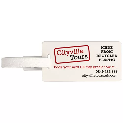 River gerecycled bagagelabel met venster