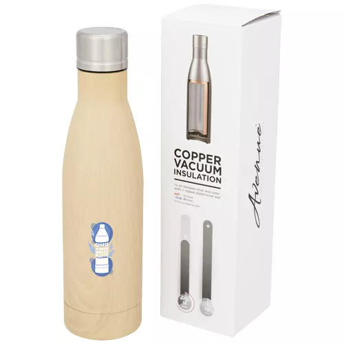 Vasa 500 ml houtlook koperen vacuum geïsoleerde fles