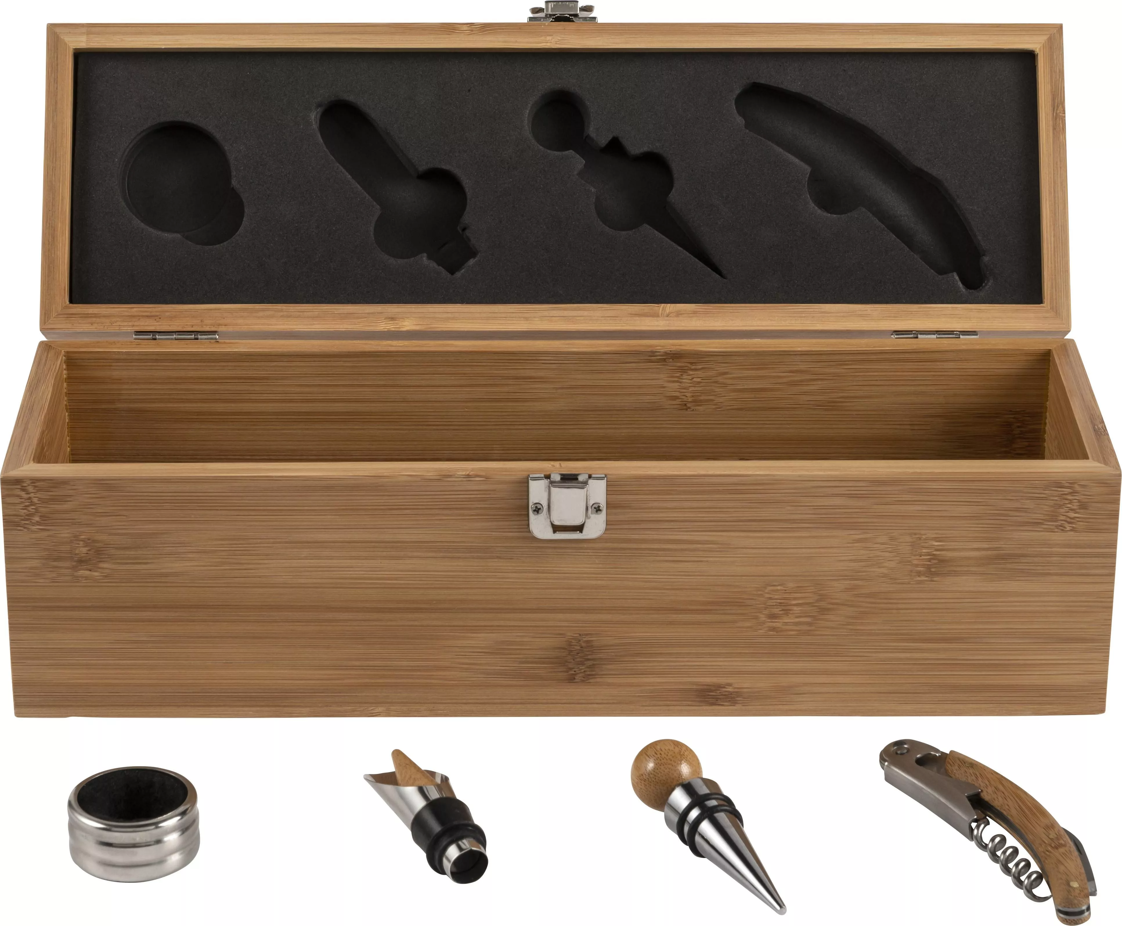 Bamboe wijn cadeau set Gareth