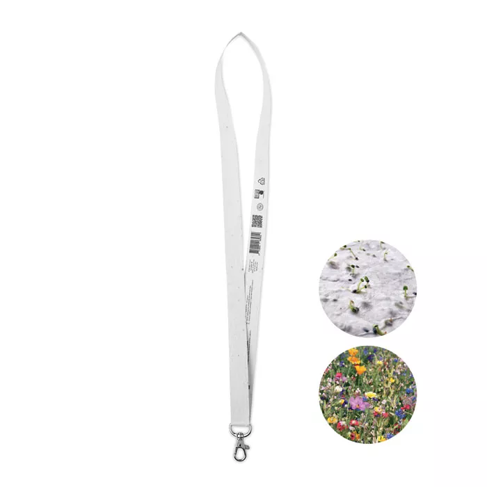 LANSEE Zaadpapier lanyard met haak