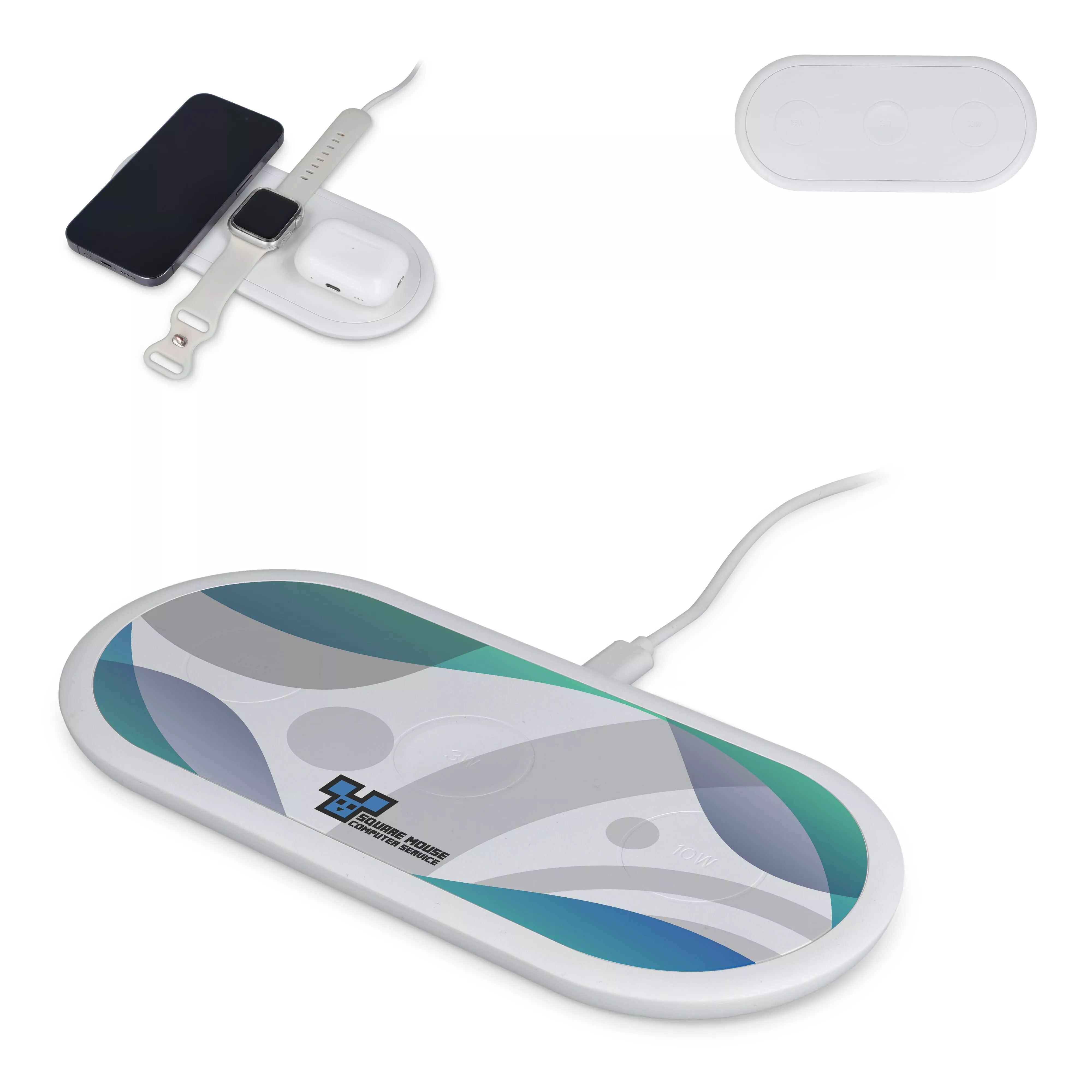 3-in-1 Draadloze Oplader 15 W, Smartphone / Apple Watch / AirPod