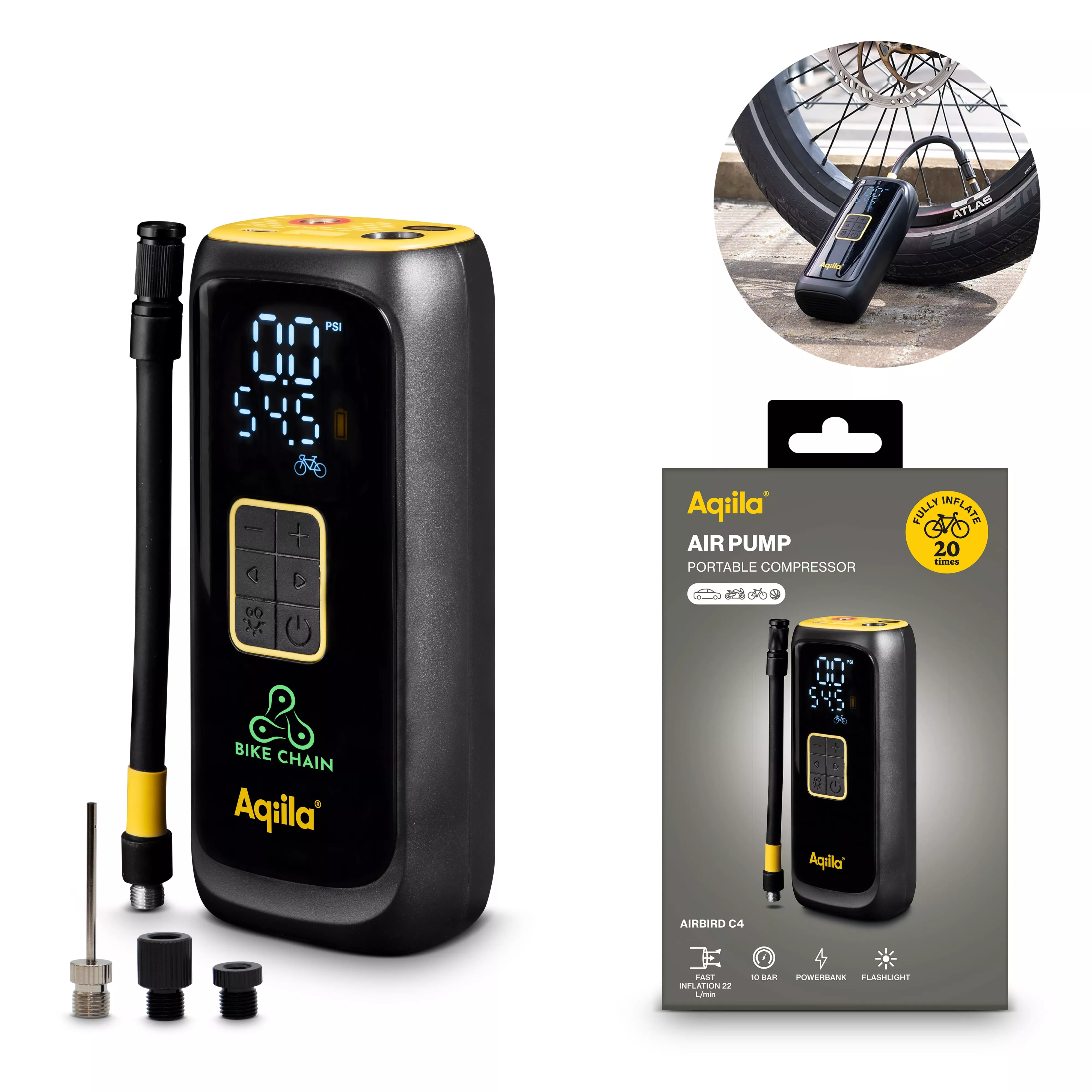 Aqiila Airbird C4 draagbare compressor