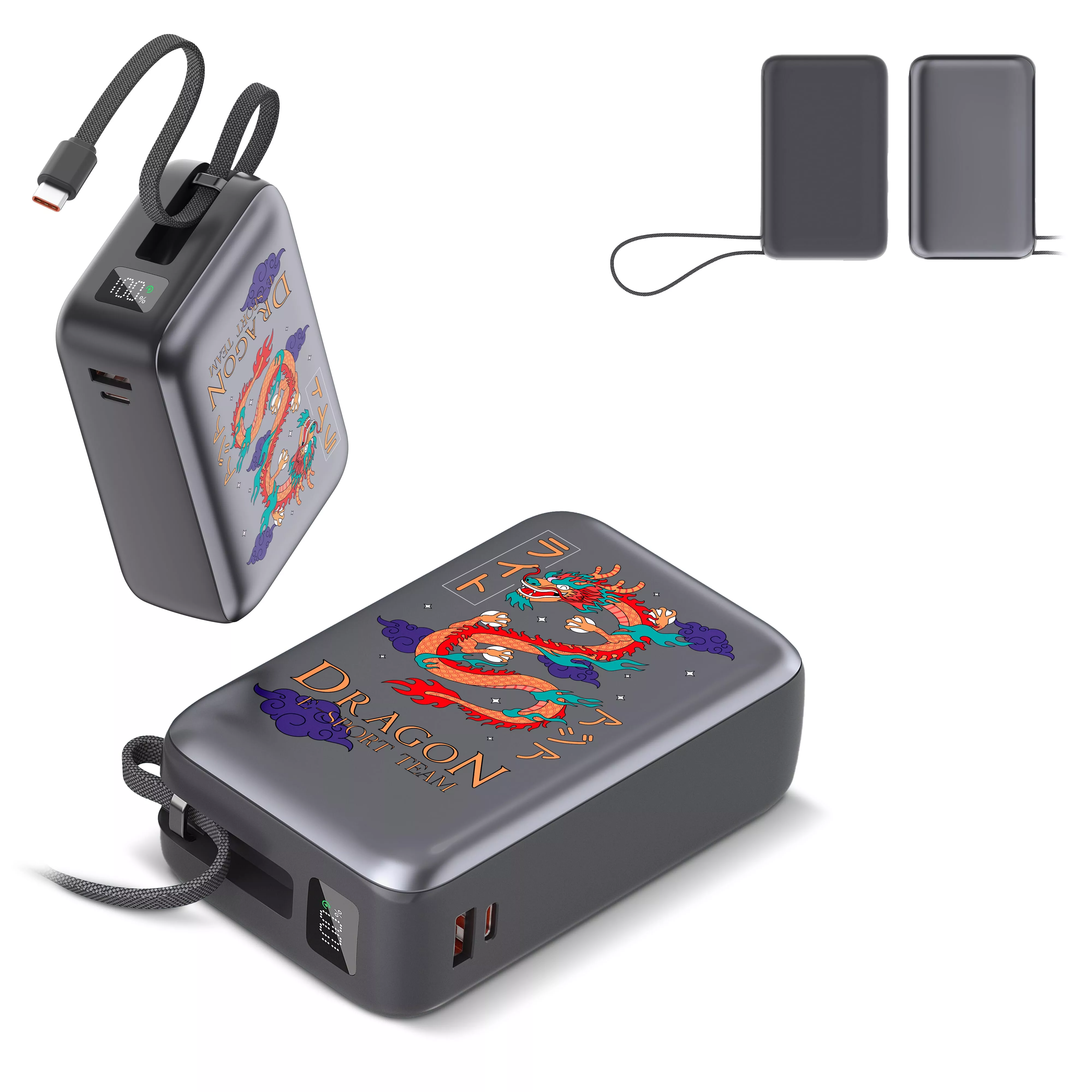 Nova Laptop 65W Powerbank met ingebouwde USB-C kabel 30000 mAh