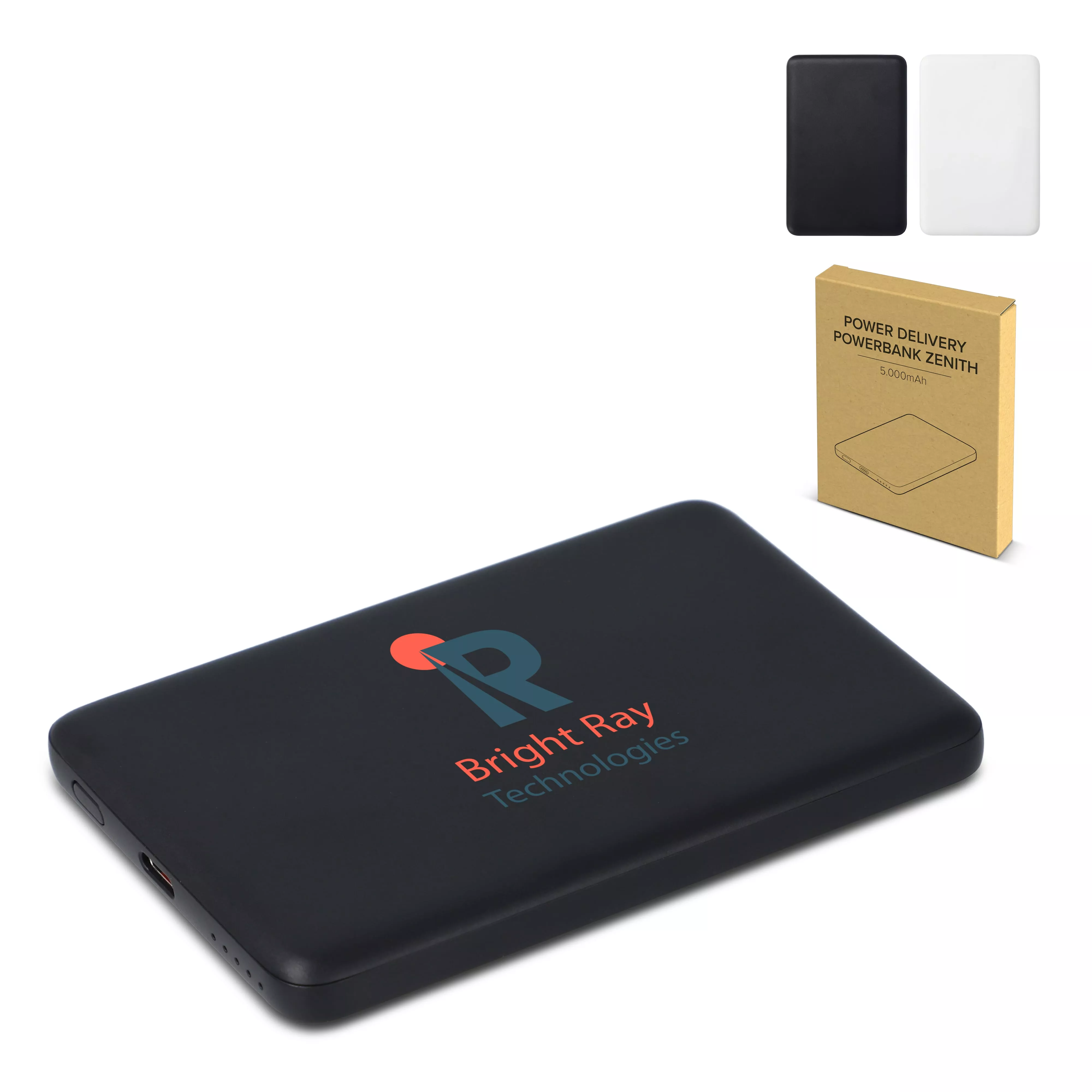 Zenith USB-C Powerbank met Power Delivery R-ABS 5000 mAh