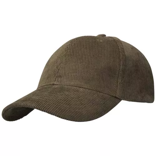 Hutton 6 panel cap van gerecycled corduroy