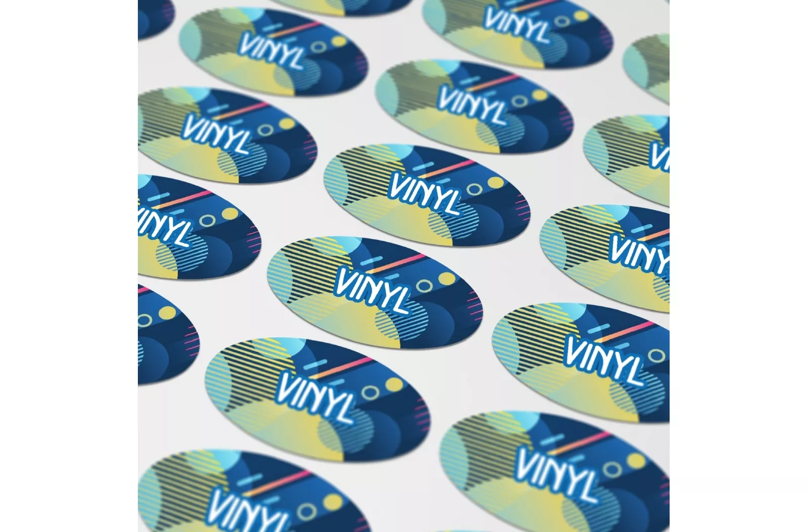 Vinyl Sticker Ovaal 40x20mm