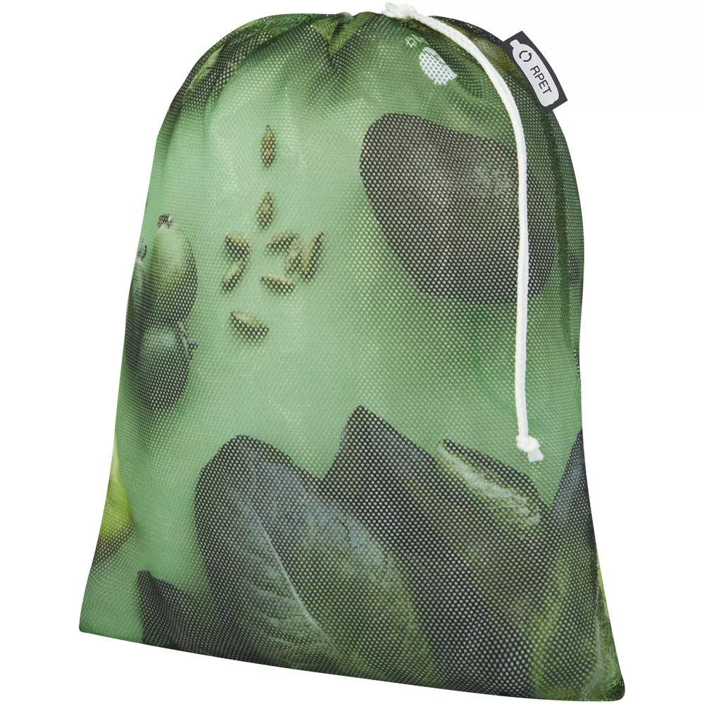 Gerecyclede polyester groente & fruit tas 30x41cm