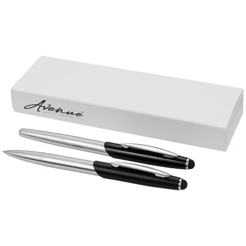 Geneva pennenset stylus balpen en rollerbalpen (blauwe inkt)