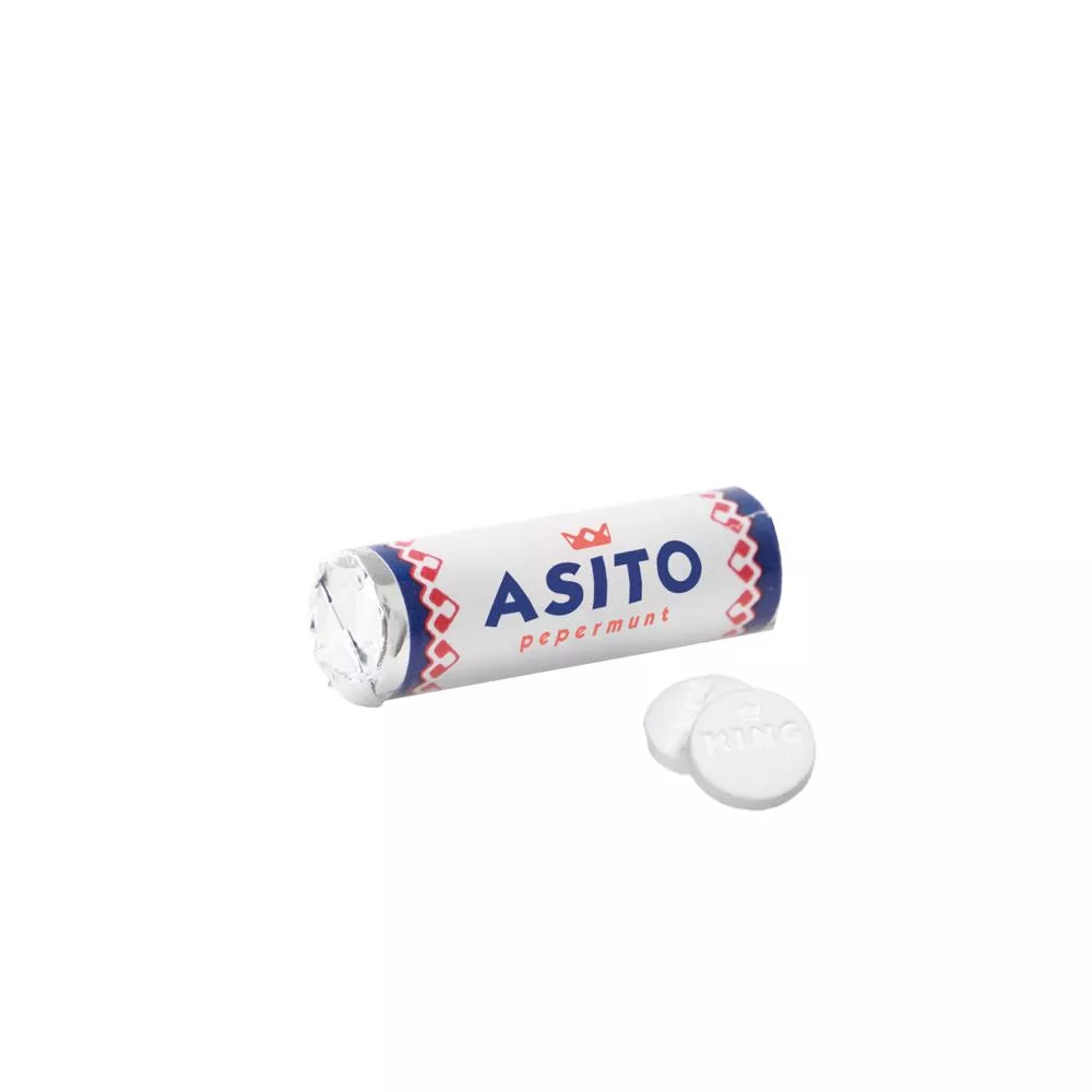Mini rolletje KING pepermunt met bedrukte wikkel