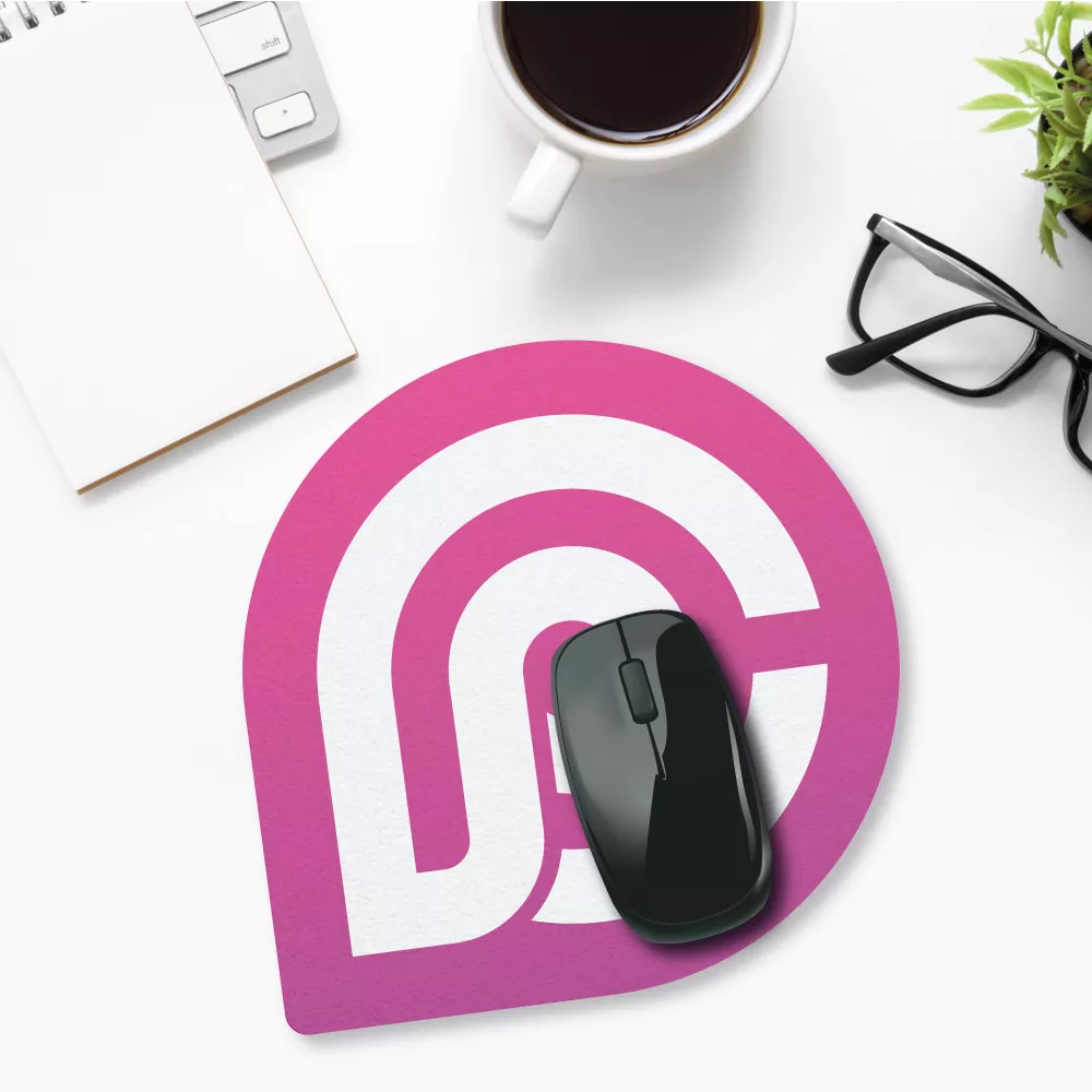 Vinyl muismat bedrukken in eigen vorm