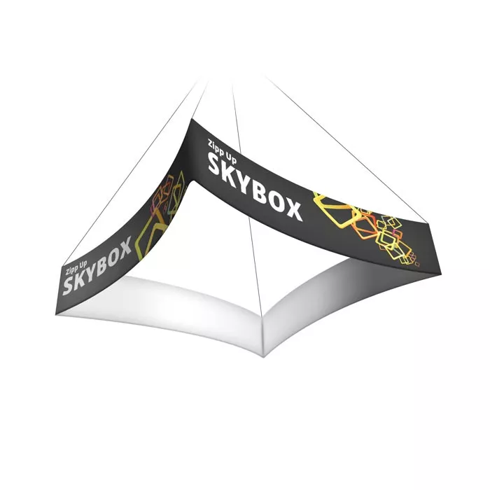 Hangende Banner Vierkant Gebogen