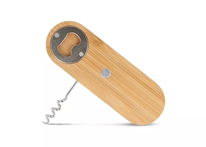 Multifunctionele bamboe flesopener