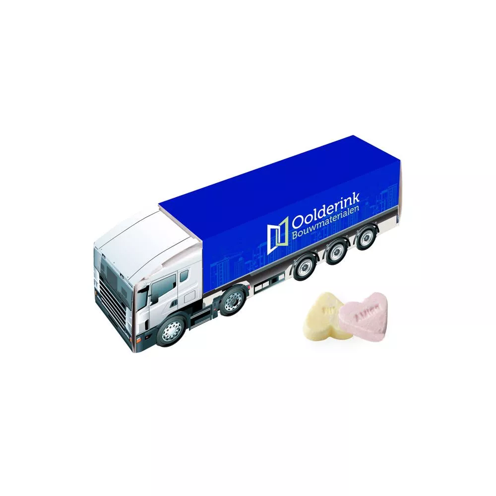 Medium truck met vruchtenhartjes