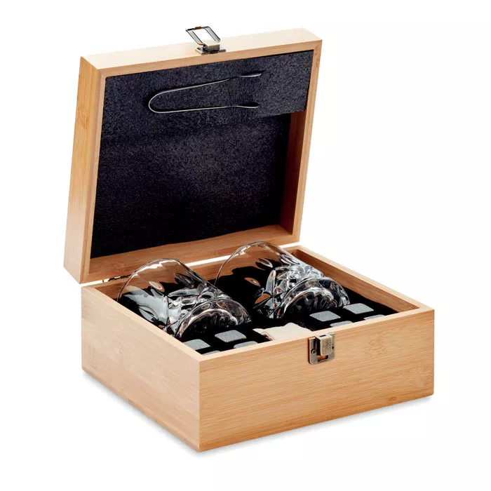 INVERNESS Luxe whiskey set in bamboe box