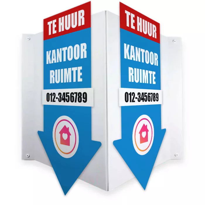 Makelaarsbord in eigen vorm bedrukken