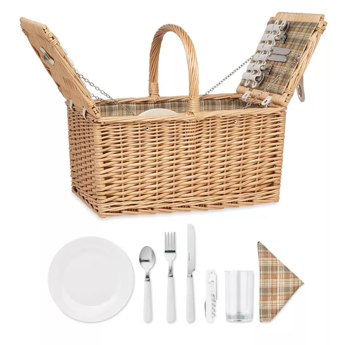 MIMBRE PLUS 4-persoons rotan picknickmand