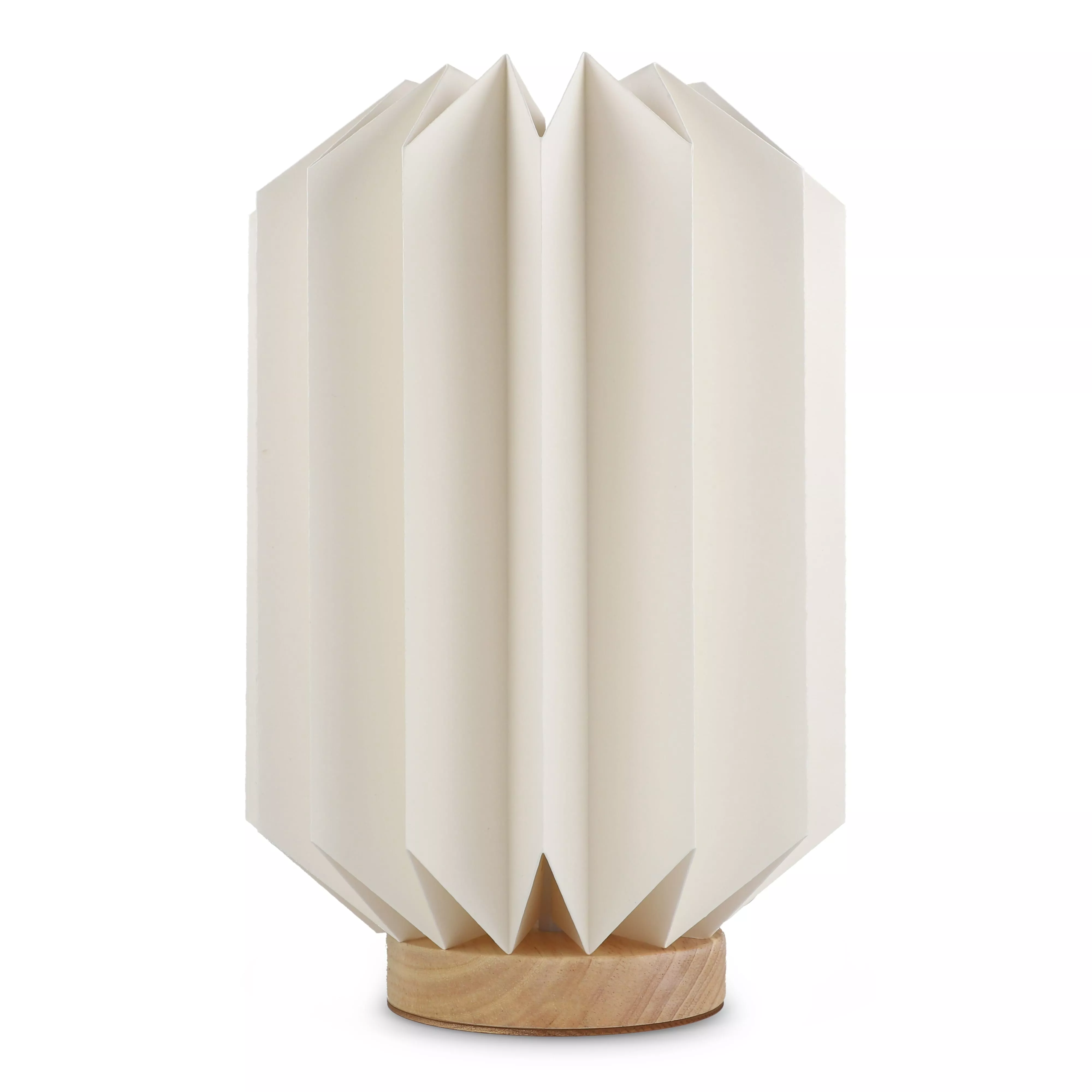 Coollux vouwbare papieren LED lamp Eos op houten voet, 25 cm  (brievenbus doos)