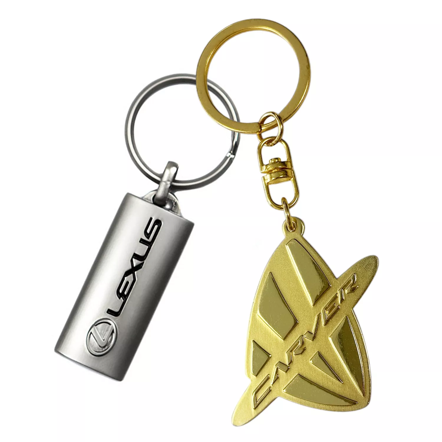 2D Metalen Sleutelhangers met Reliëf