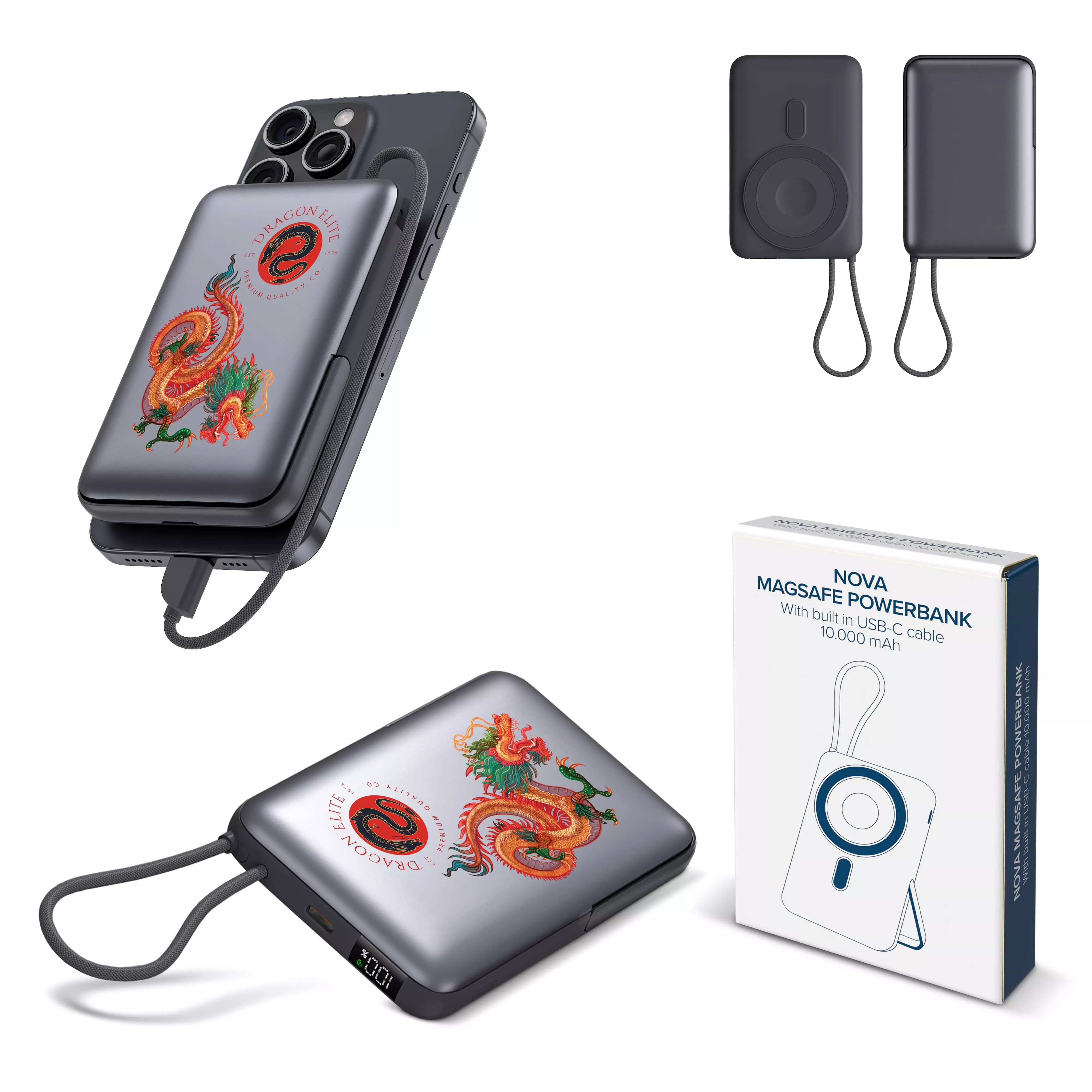 Nova Draadloze Powerbank Geschikt voor MagSafe en Apple Watch 10000 mAh