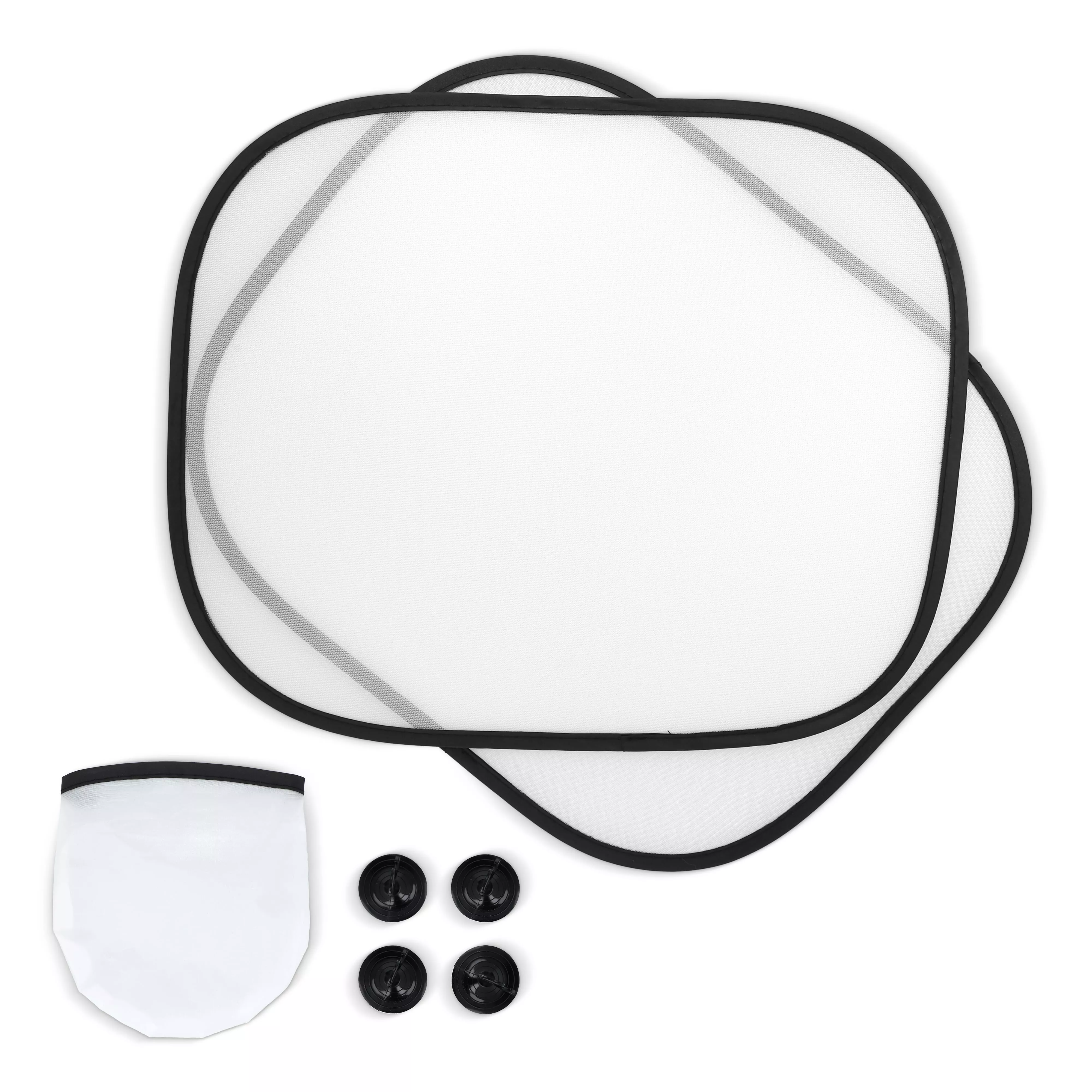 Zonnescherm voor autoraam, set van 2 in hoesje sublimatie