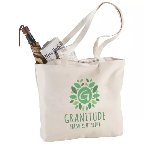 Ningbo 320 g/m² katoenen tas met rits 15L