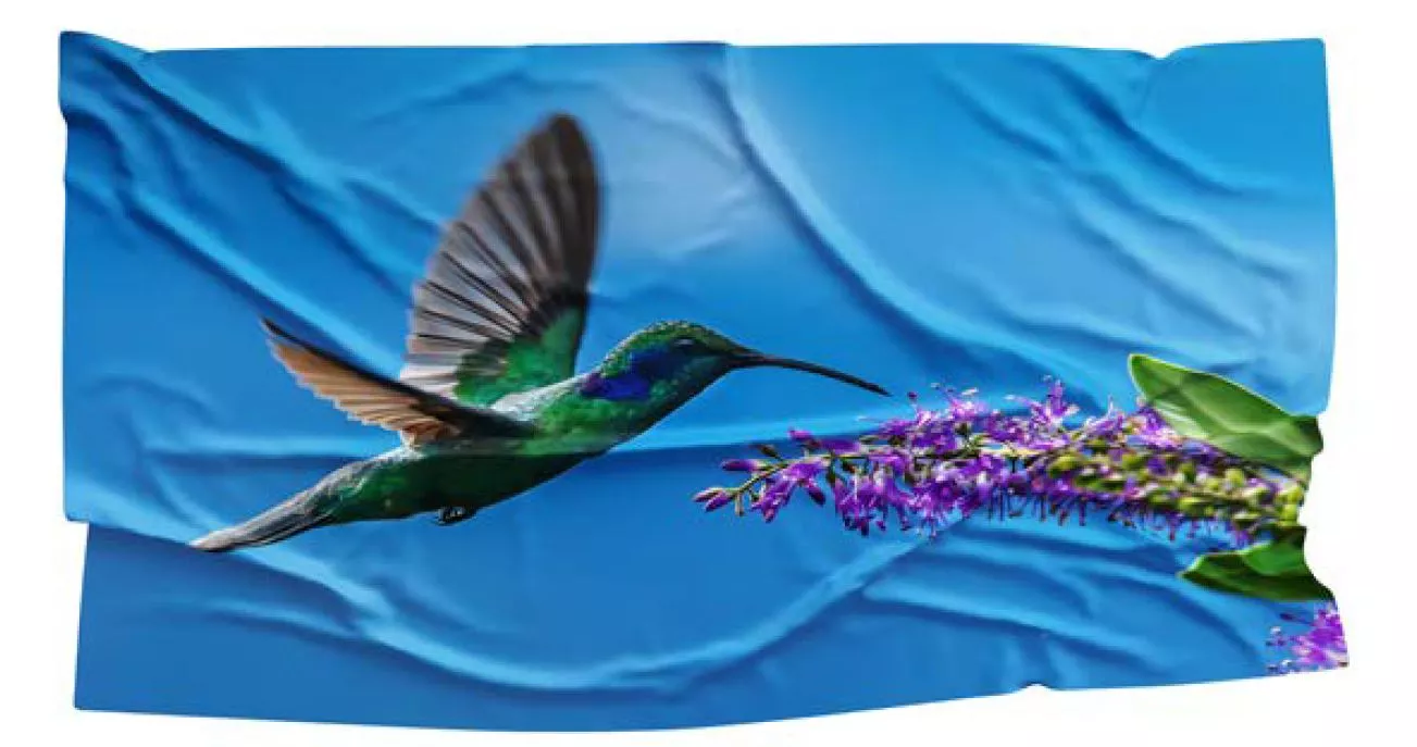 Velours handdoek full-colour 50x100 cm