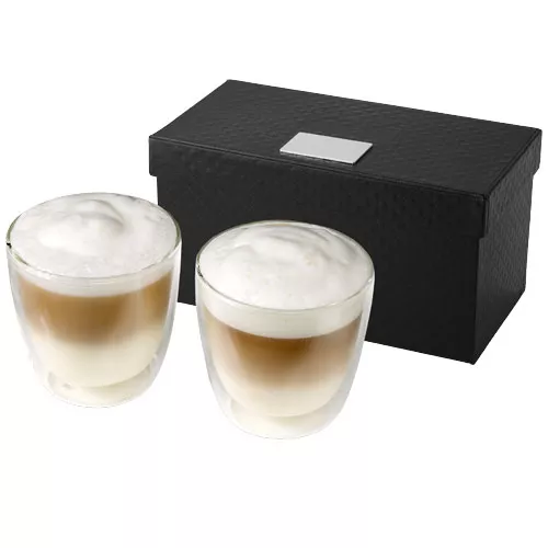 Boda 2 delige koffieset van glas