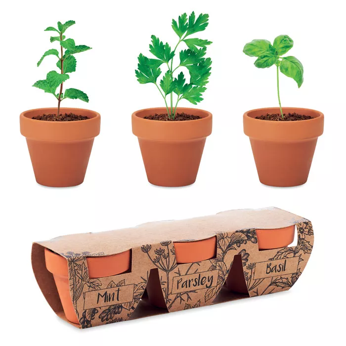 FLOWERPOT Kruidenpotjes set van 3