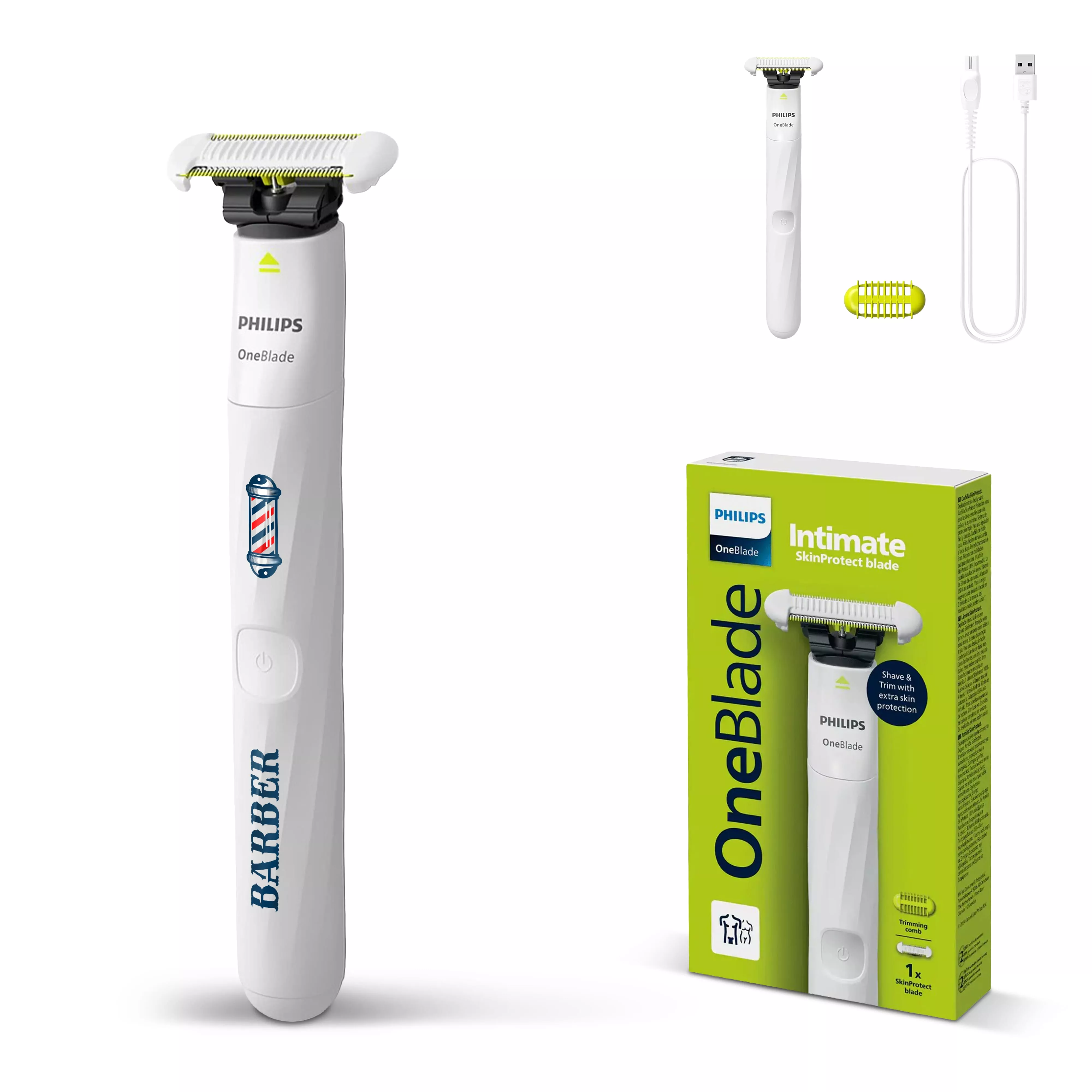 Philips OneBlade Intimate scheerapparaat en trimmer voor intieme zones
