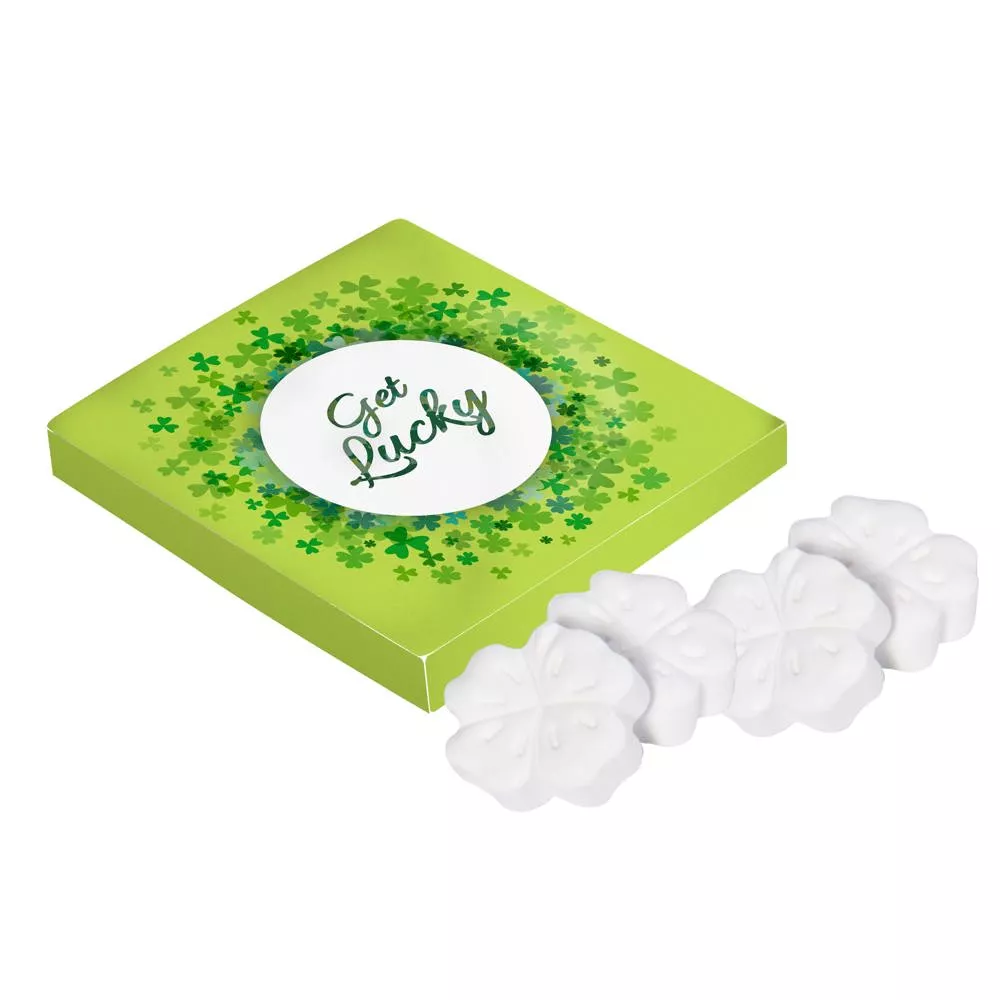 Doosje met 4  klavertjes pepermunt