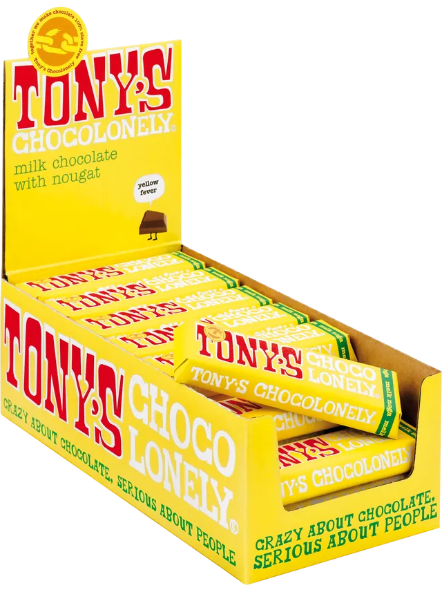 Tony's Chocolonely Melk Noga chocoladereep 47 gram