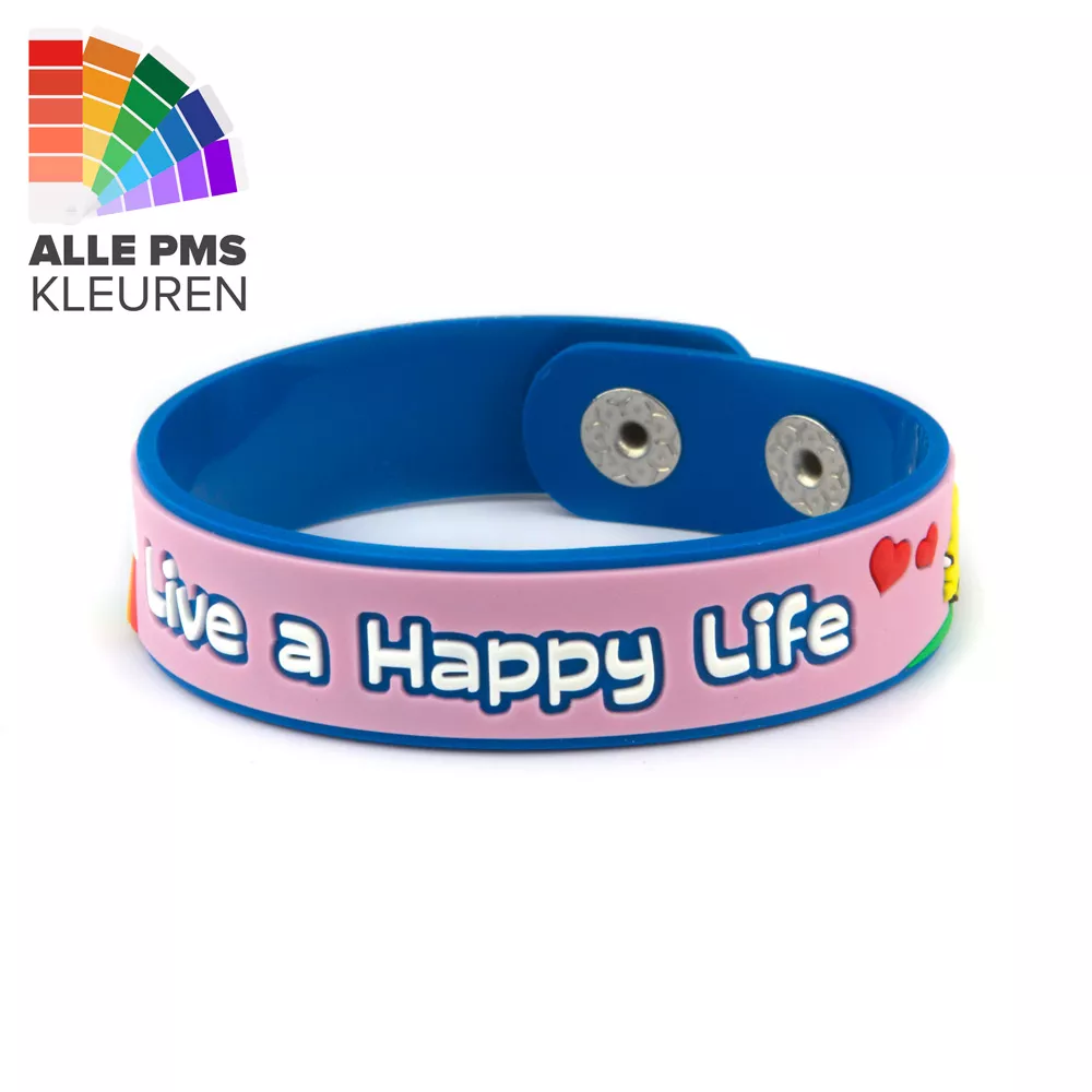 PVC Polsbandjes met druksluiting