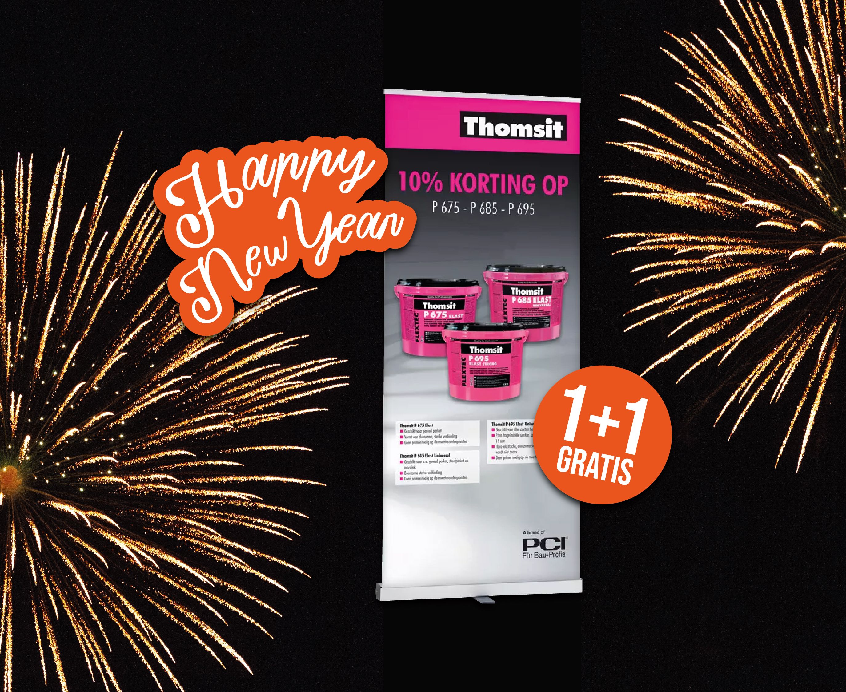 Nieuwjaarsknaller: Roll-Up Banner Budget 1+1 gratis!