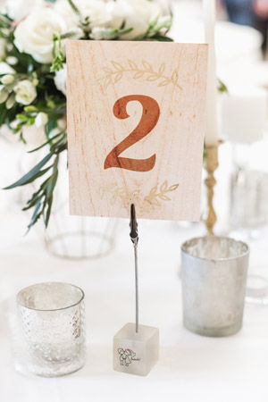 Memoclips als tafelschikking